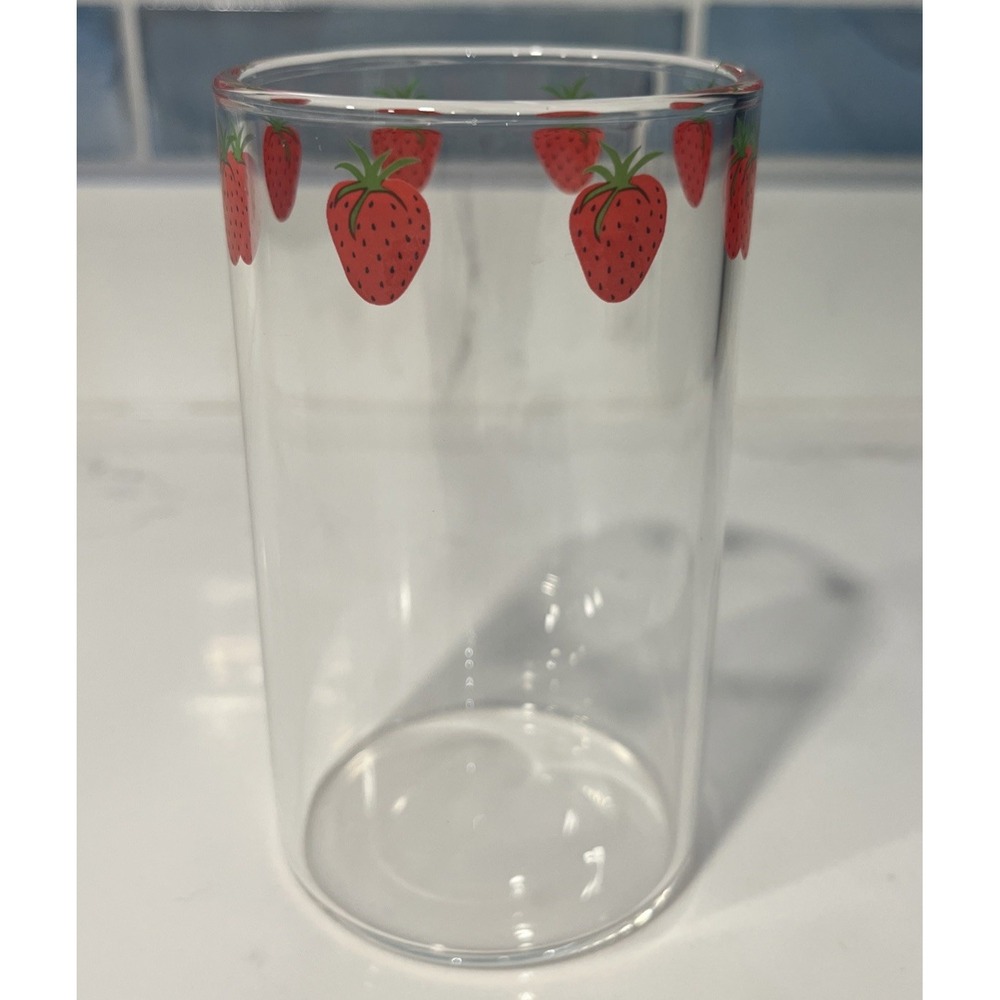 Tessco For You Strawberry Drinking Glass Replacement Juice Tumbler Nana 10oz NEW